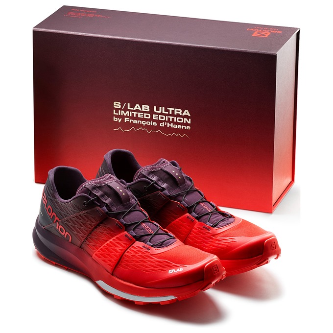 Salomon Israel S/LAB ULTRA LTD EDITION - Womens Trail Running Shoes - Red/Purple (WSNM-90253)